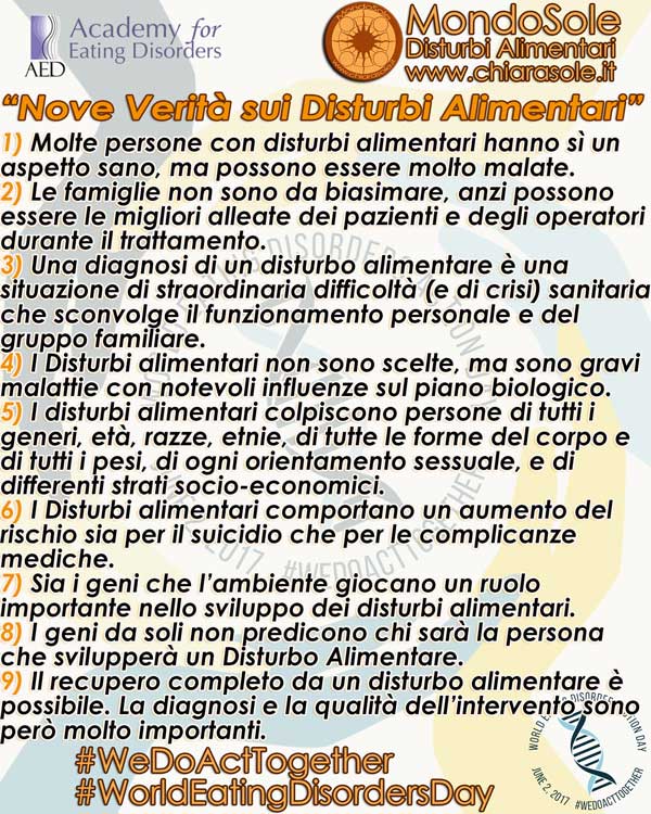 9 verità sui disturbi alimentari WorldEatingDisordersDay