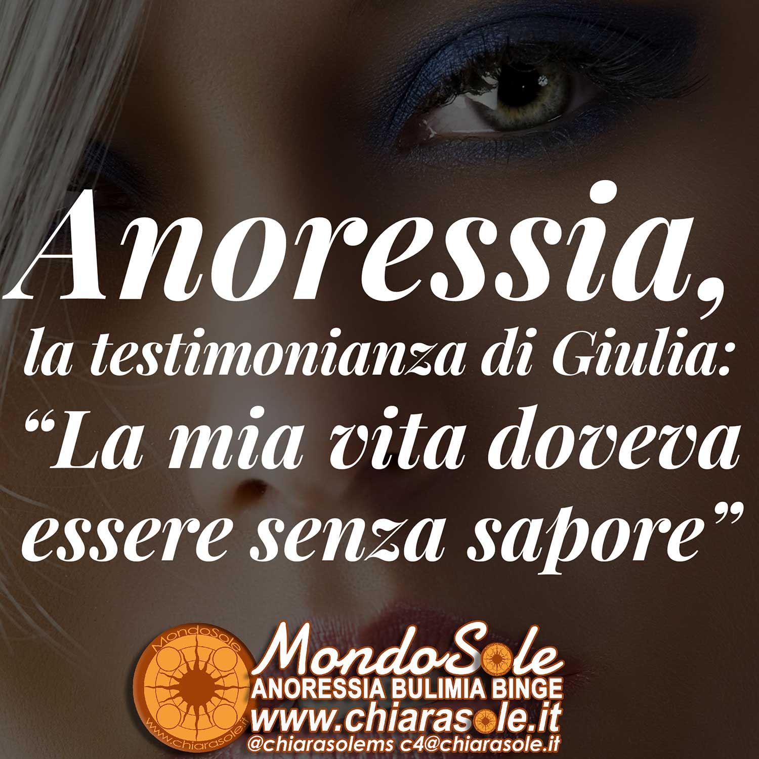 Anoressia, la testimonianza di Giulia: “La mia vita doveva essere senza sapore” 